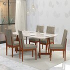 Conjunto Sala De Jantar 6 Lugares Madeira Eucalipto Safira  C