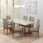 Conjunto Sala De Jantar 6 Lugares Madeira Eucalipto Safira  C