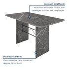 Conjunto Sala De Jantar 6 Lugares Mesa 140x75cm Tampo Granito