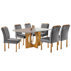 Conjunto Sala De Jantar 6 Lugares Mesa Barcelona E Cadeiras E