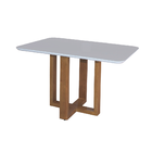 Conjunto Sala De Jantar 6 Lugares Mesa Lisy E 6 Cadeiras Em L