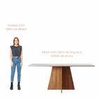 Conjunto Sala De Jantar 6 Lugares Mesa Lune 1,60m E Cadeira A