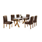 Conjunto Sala De Jantar 6 Lugares Mesa Munique E Cadeiras Imp