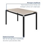 Conjunto Sala De Jantar 6 Lugares Mesa Tampo Vidro 140x75cm B