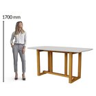 Conjunto Sala De Jantar 6 Lugares Oval Tampo Mdf Mesa Filadél