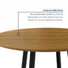 Conjunto Sala De Jantar 6 Lugares Redonda 150cm Tampo Mdf Mes