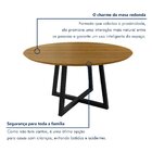 Conjunto Sala De Jantar 6 Lugares Redonda 150cm Tampo Mdf Mes