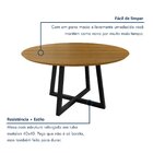 Conjunto Sala De Jantar 6 Lugares Redonda 150cm Tampo Mdf Mes