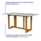 Conjunto Sala De Jantar 6 Lugares Retangular Com Tampo De Vid