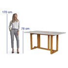 Conjunto Sala De Jantar 6 Lugares Retangular Com Tampo De Vid