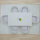 Conjunto Sala De Jantar 6 Lugares Retangular Com Tampo Mdf Ca