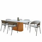 Conjunto Sala De Jantar 6 Lugares Retangular Com Tampo Mdf Ca