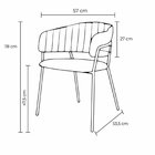 Conjunto Sala De Jantar 6 Lugares Retangular Com Tampo Mdf Ca