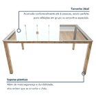 Conjunto Sala De Jantar 6 Lugares Retangular Tampo De Vidro 1