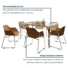 Conjunto Sala De Jantar 6 Lugares Retangular Tampo De Vidro 1