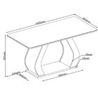 Conjunto Sala De Jantar 6 Lugares Retangular Tampo De Vidro E