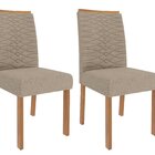 Conjunto Sala De Jantar 6 Lugares Retangular Tampo De Vidro/m