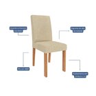 Conjunto Sala De Jantar 6 Lugares Retangular Tampo De Vidro/m