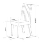 Conjunto Sala De Jantar 6 Lugares Retangular Tampo Em Mdf Mim