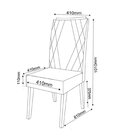 Conjunto Sala De Jantar 6 Lugares Retangular Tampo Em Vidro E