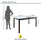 Conjunto Sala De Jantar 6 Lugares Retangular Tampo Mdf 160x85