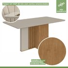 Conjunto Sala De Jantar 6 Lugares Retangular Tampo Mdf Mesa A
