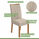 Conjunto Sala De Jantar 6 Lugares Retangular Tampo Mdf Mesa A