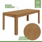 Conjunto Sala De Jantar 6 Lugares Retangular Tampo Mdf Mesa A