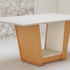 Conjunto Sala De Jantar 6 Lugares Retangular Tampo Mdf Mesa A