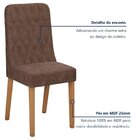 Conjunto Sala De Jantar 6 Lugares Retangular Tampo Mdf Mesa A