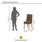 Conjunto Sala De Jantar 6 Lugares Retangular Tampo Mdf Mesa A