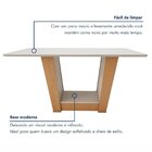 Conjunto Sala De Jantar 6 Lugares Retangular Tampo Mdf Mesa A