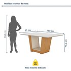 Conjunto Sala De Jantar 6 Lugares Retangular Tampo Mdf Mesa A