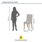 Conjunto Sala De Jantar 6 Lugares Retangular Tampo Mdf Mesa A