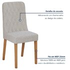 Conjunto Sala De Jantar 6 Lugares Retangular Tampo Mdf Mesa A