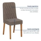 Conjunto Sala De Jantar 6 Lugares Retangular Tampo Mdf Mesa A