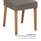 Conjunto Sala De Jantar 6 Lugares Retangular Tampo Mdf Mesa A