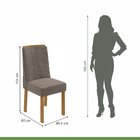 Conjunto Sala De Jantar 6 Lugares Retangular Tampo Mdf Mesa E