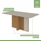 Conjunto Sala De Jantar 6 Lugares Retangular Tampo Mdf Mesa E