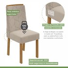 Conjunto Sala De Jantar 6 Lugares Retangular Tampo Mdf Mesa E