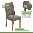 Conjunto Sala De Jantar 6 Lugares Retangular Tampo Mdf Mesa E