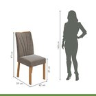 Conjunto Sala De Jantar 6 Lugares Retangular Tampo Mdf Mesa E