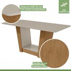 Conjunto Sala De Jantar 6 Lugares Retangular Tampo Mdf Mesa E