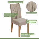 Conjunto Sala De Jantar 6 Lugares Retangular Tampo Mdf Mesa E