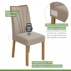 Conjunto Sala De Jantar 6 Lugares Retangular Tampo Mdf Mesa E