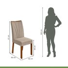 Conjunto Sala De Jantar 6 Lugares Retangular Tampo Mdf Mesa E