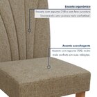 Conjunto Sala De Jantar 6 Lugares Retangular Tampo Mdf Mesa L