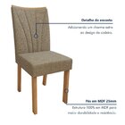 Conjunto Sala De Jantar 6 Lugares Retangular Tampo Mdf Mesa L