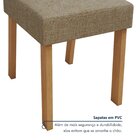 Conjunto Sala De Jantar 6 Lugares Retangular Tampo Mdf Mesa L