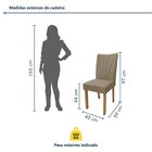 Conjunto Sala De Jantar 6 Lugares Retangular Tampo Mdf Mesa L